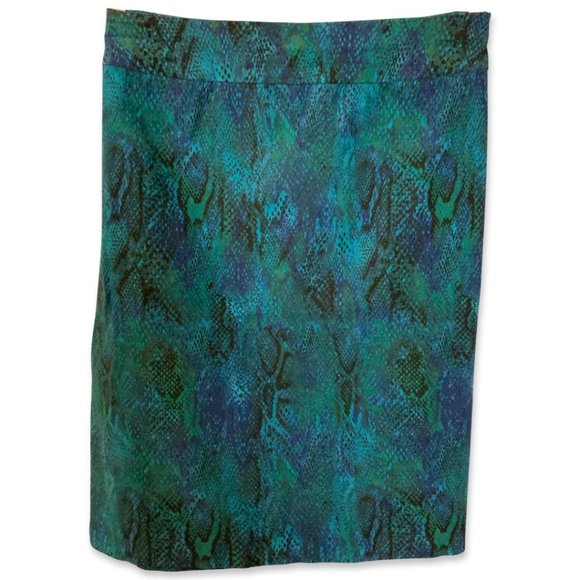 Penningtons Savvy Fit Pencil Knee Skirt Snake Skin Pullover Women 18 Blue - Picture 3 of 5